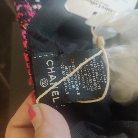 CHANEL tweed hat OS New - Picture 3 of 3